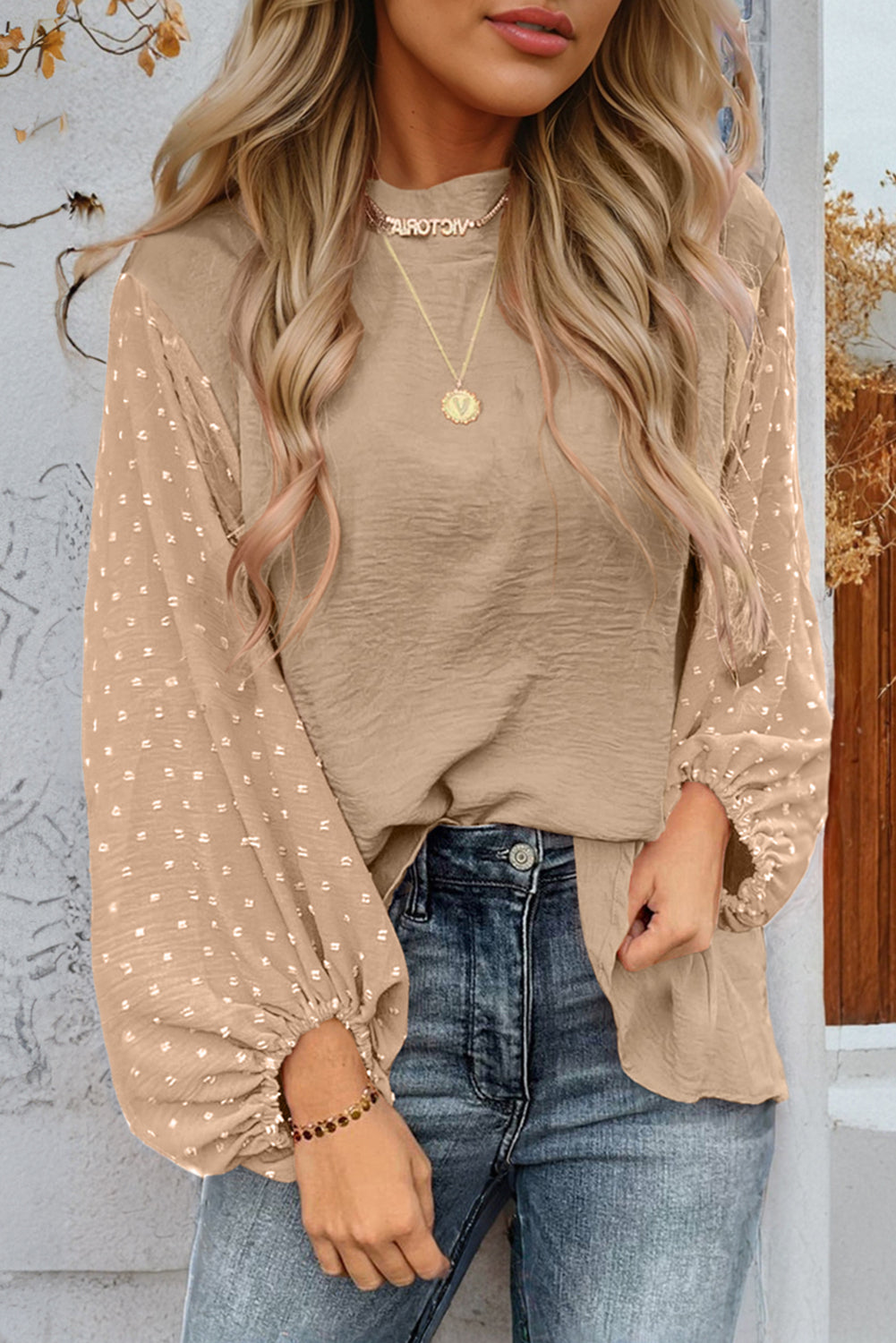 Swiss Dot Sleeve Top