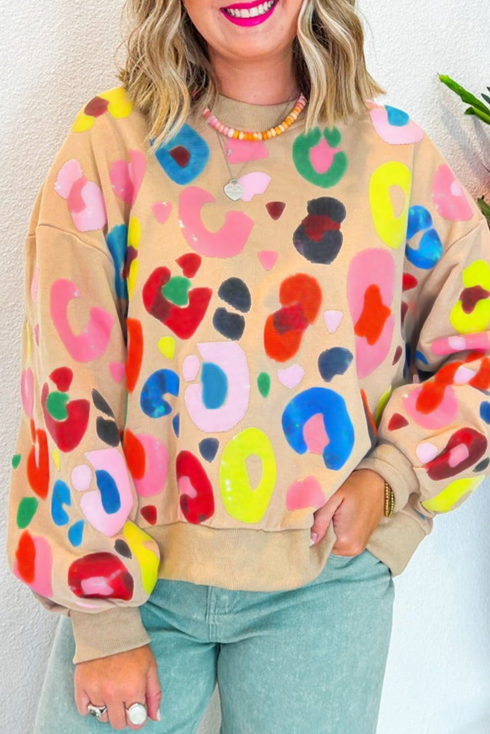 Colorful Leopard Sweatshirt