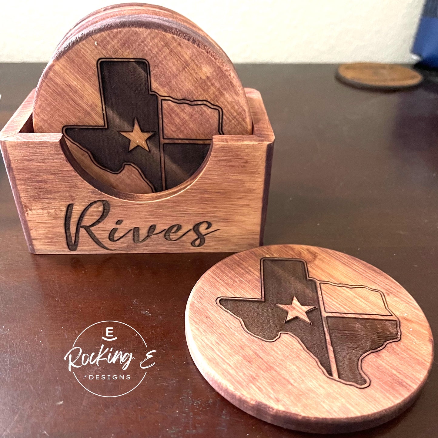 Wood Coaster Set